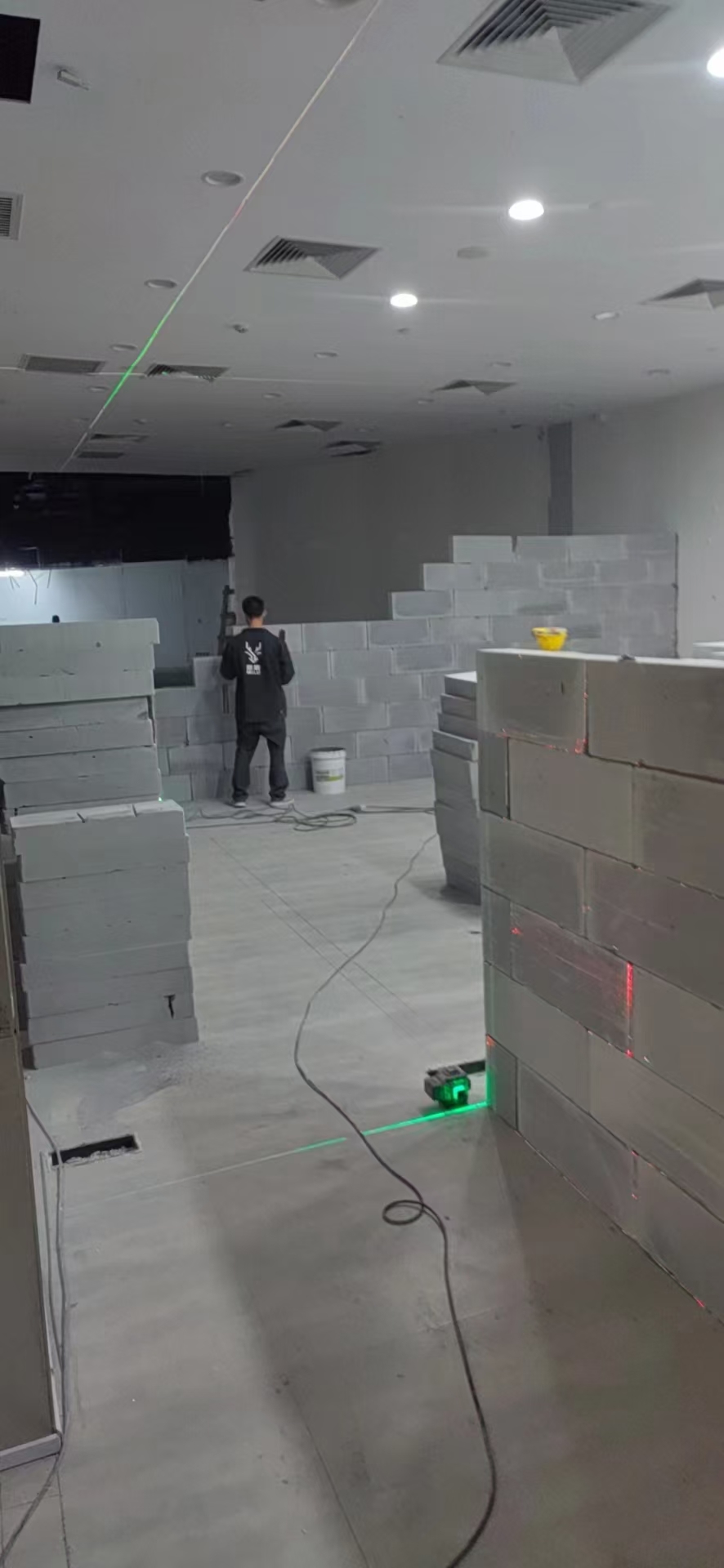 加气块隔墙施工图